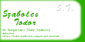 szabolcs todor business card